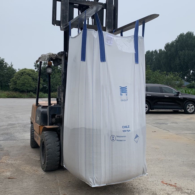 Saco FIBC Jumbo Big Bags PP 1000kgs 1500kg Saco a granel superior com saia branca